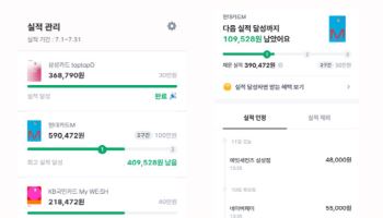 "이번달 카드 실적까지 얼마 남았지?"…뱅크샐러드, 카드 실적 관리 서비스 오픈
