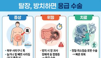 배꼽·사타구니에 불룩한 혹 ‘탈장’ ... 방치하다 장 괴사에 이를 수도 있어