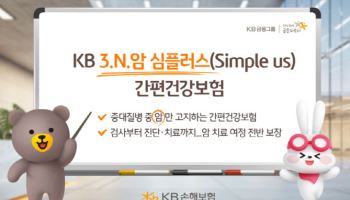 KB손보, 유병자 전용 ‘KB 3.N.암 심플러스 간편건강보험’ 출시