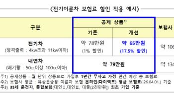 전기 이륜차 보험료 17.5% 인하…배달종사자 부담 낮춘다