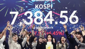 코스피, 6.45% 오른 7384.56...코스닥, 0.29% 하락 마감