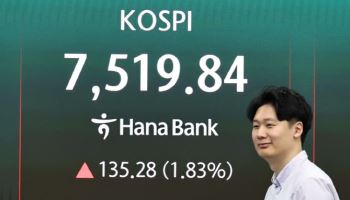 코스피 7500선 터치…장중 7530선 뚫어
