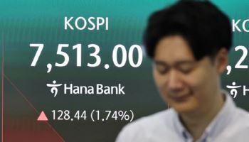 코스피, 종전 기대감에 장중 7500선 돌파…사상 최고가 행진
