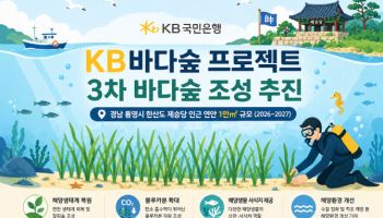 국민은행, 해양생태계 복원 위해 KB바다숲 조성