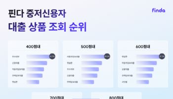 400점대는 우수대부 상품, 600점대는 햇살론…중저신용자 찾는 상품 달랐다