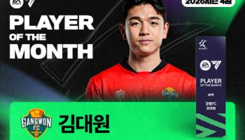 '5경기 3골 2도움' 강원 김대원, 4월 이달의 선수
