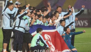 北, ‘내고향팀’ 한국 경기 소식 보도…태극기는 '흐릿하게'(종합)