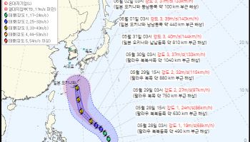 세력 키우며 북상 중인 태풍 '장미'…한반도 영향권 들까