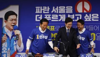 정청래 "정원오 토론, 베리 굿" 정원오 "시민 삶 지키는 서울로"