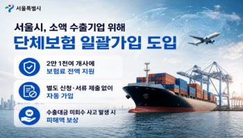 서울시, 수출 중기 ‘단체보험 일괄가입’ 도입…2.1만개사 지원