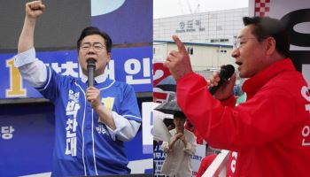 박찬대Vs유정복, 선거운동 마지막 '순회 유세'로 표심 결집