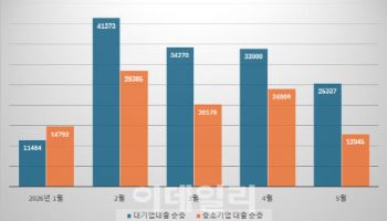 대기업 중심 생산적금융…5대은행, 4개월째 '대기업>중기'