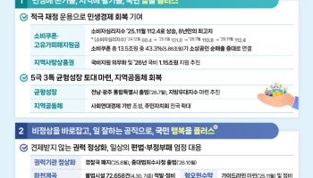 국민주권정부 출범 1주년…행안부, 3대 성과는
