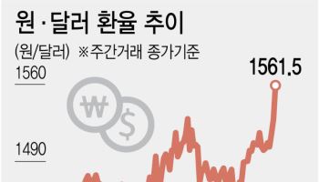 ‘고유가·외인 매도폭탄’ 악재만 가득…1560원 뚫은 환율, 고착화 우려