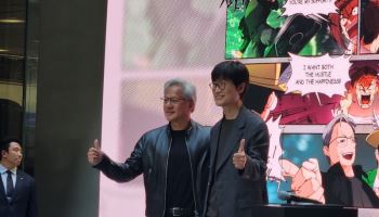 젠슨 황 "GPU 많을수록 더 많이 일할 수 있어"…네이버웹툰 작품 완성