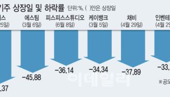 ‘따따블’ 달리던 새내기주, 증시 급락에 쓴맛