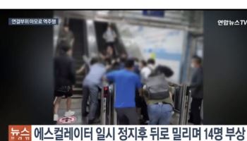  "깔린 채 비명만…" 에스컬레이터 역주행에 '와르르'