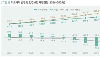 의료개혁 재정투자 반영하니…건보 준비금 2029년 소진된다