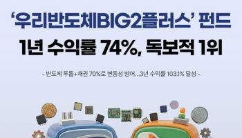 우리운용 '반도체BIG2플러스펀드', 1년 수익률 74%…연금 자금도 유입