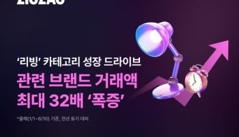 지그재그, 리빙 키우니 통했다…거래액 최대 32배 급증