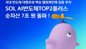 SOL AI반도체TOP2플러스, 순자산 7조 돌파…개인순매수 1위