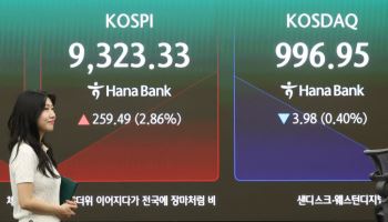 코스피, 9300 찍고 하락 전환…삼성전자 2%대 ‘뚝’