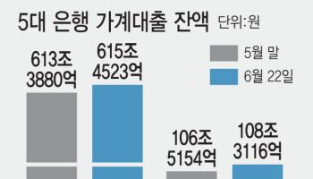 누르고 눌러도 커지는 '빚투'…5대은행 가계대출 3주새 4조 ↑