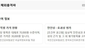"체외충격파 얼마예요?" 이제 네이버가 비급여 가격 알려준다