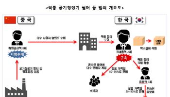 70억원대 짝퉁 공기청정기 필터 밀수조직, 세관서 덜미