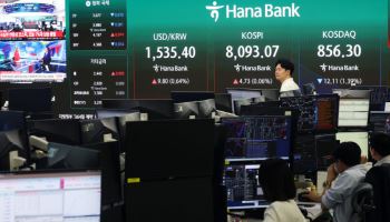 ‘반도체 슈퍼위크’에도…코스피, 하락 전환해 8000선 깨져
