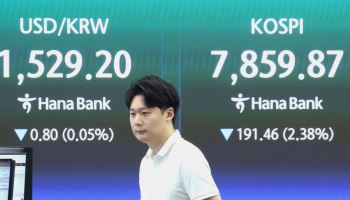 코스피 8000선 깨져…삼성전자, 최대 실적에도 4%대 ‘뚝’