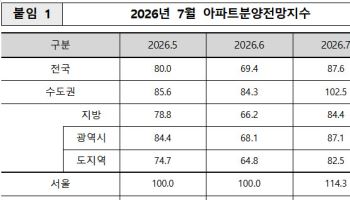 7월 서울 아파트 분양전망 ‘맑음’…“매물 잠금·공급 부족 영향”