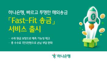 '美 1~30분 송금'…하나은행,  '패스트 핏' 송금 서비스 출시
