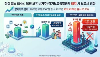거주 안 한 집, 종부세 껑충…'보유공제' 폐지시 잠실엘스 241만원↑
