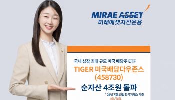 TIGER 미국배당다우존스, 순자산 4조 돌파…美배당주 ETF 최대