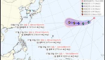 강한 태풍으로 발달하는 '돌핀'…한반도 영향 여부 주목