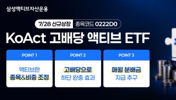 삼성액티브자산운용, ‘KoAct 고배당액티브 ETF’ 신규 상장