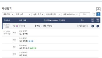 K리그1·2 선두 맞대결… 프로토 승부식 89회차, 코리아컵 8경기 대상 발매