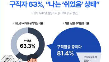 쉬었음 아닌데…구직자 63% “나는 ‘쉬었음’ 상태”