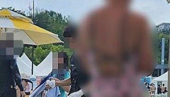 '여성 수영복' 입고 한강 수영장 찾은 남성…온라인 갑론을박