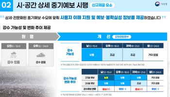 열흘 뒤 날씨까지 더 촘촘하게…'디지털 중기예보 서비스'  도입