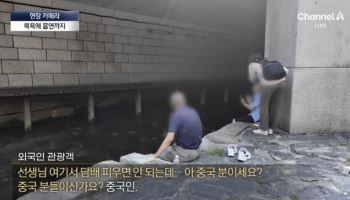 "중국인이세요?" 청계천 흡연 몸살…단속원은 "회사로 말하라"