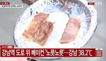 극한 폭염에 도로 위 베이컨도 익었다…6일 서울 ‘40도’ 전망도