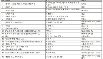 ‘세네카’ 8월 첫째주 예스24 1위…‘투명한 나선’은 2위