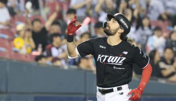 7월 9홈런·26타점...KT위즈 힐리어드, 데뷔 첫 월간 MVP