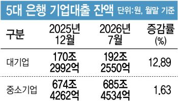 가계대출 막히자 기업금융 확대…은행 돈줄 ‘대기업’에 쏠렸다