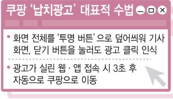 정부 제재에도…쿠팡 '납치광고' 기승