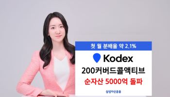 KODEX 200커버드콜액티브, 순자산 5000억 돌파…상장 한달만