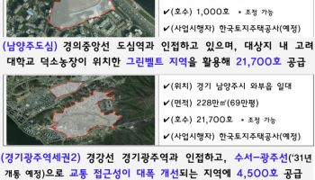 그린벨트, 서울 해제 '보류'...남양주 덕소농장 풀어 2.17만호