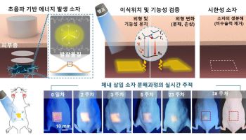 배터리 없이 몸속서 발전…손상 여부도 빛으로 알려준다